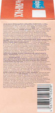 Bio sadni žepek z okusom jabolka, breskve in ovsa, 4 x 100 g babylove