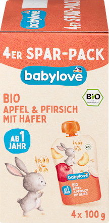 Piure de mere și piersici ECO babylove
