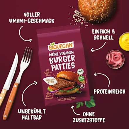 Meine veganen Burger Patties BIOVEGAN