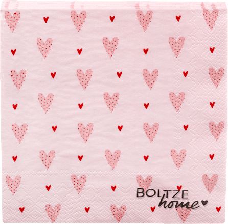 Servietten "Herzen", rosa BOLTZE