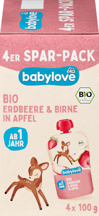Quetschie Erdbeere & Birne in Apfel ab 1 Jahr babylove