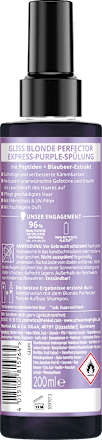 Sprüh-Conditioner Express-Purple Blonde Perfector Schwarzkopf GLISS
