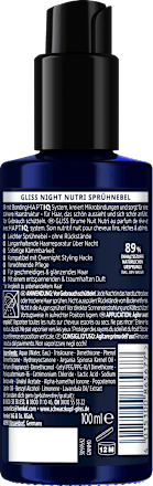 Sprühnebel Night Nutri Schwarzkopf GLISS