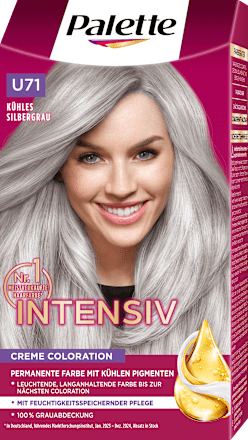 Haarfarbe U71 Kühles Silbergrau Palette Intensive Color Creme