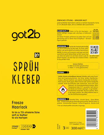 Haarlack Sprühkleber got2b