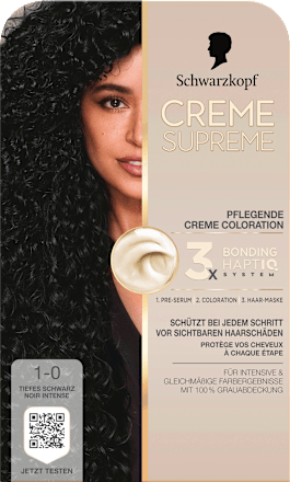 Haarfarbe 1-0 Tiefes Schwarz Schwarzkopf CREME SUPREME