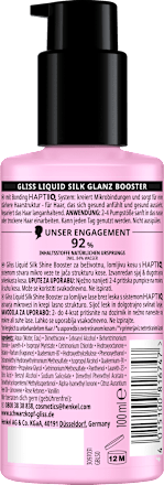 Haarkur Glanz Booster Liquid Silk Schwarzkopf GLISS