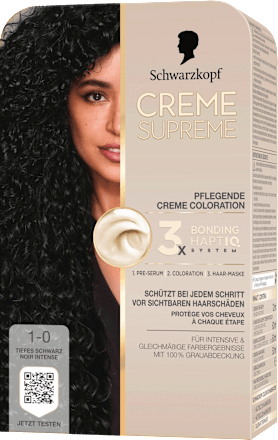 Haarfarbe 1-0 Tiefes Schwarz Schwarzkopf CREME SUPREME