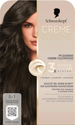 Haarfarbe 5-1 Kühles Braun Schwarzkopf CREME SUPREME