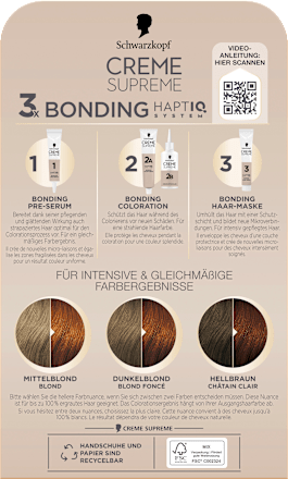 Haarfarbe 7-7 Dunkles Kupferblond Schwarzkopf CREME SUPREME