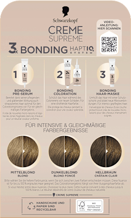 Haarfarbe 7-0 Natürliches Dunkelblond Schwarzkopf CREME SUPREME