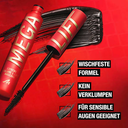 Mascara Volume Up Mega Lift 002 Black Brown  MANHATTAN Cosmetics