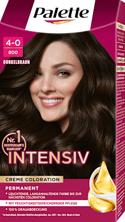 Haarfarbe 4-0/800 Dunkelbraun Palette Intensive Color Creme