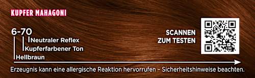 Haarfarbe 6-70 Kupfer Mahagoni Palette Intensive Color Creme