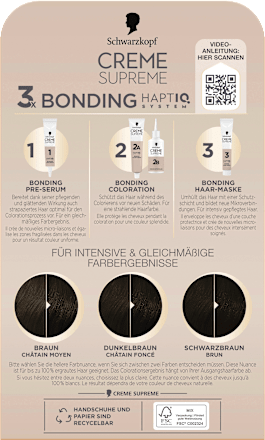 Haarfarbe 3-0 Natürliches Schwarz-Braun Schwarzkopf CREME SUPREME