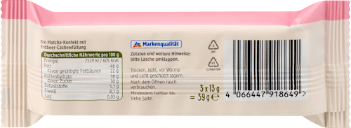 Praline s matchom i jagodom dmBio