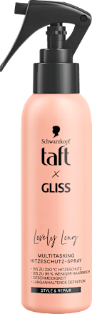 Hitzeschutzspray taft x Gliss Lovely Long Schwarzkopf taft