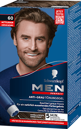 Intensivtönung Anti-Grau-Gel 60 Mittelbraun Schwarzkopf Men Perfect