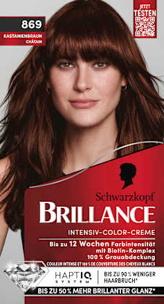 Haarfarbe 869 Kastanienbraun  Schwarzkopf Brillance