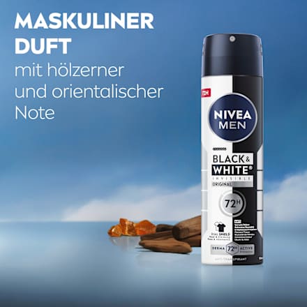 Antitranspirant Deospray Black & White Invisible Original NIVEA MEN
