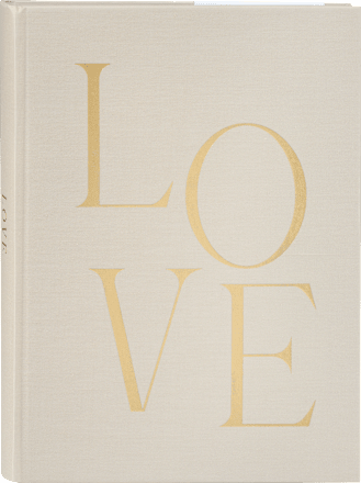 Leinenalbum Love 18x24 cm, beige Paradies