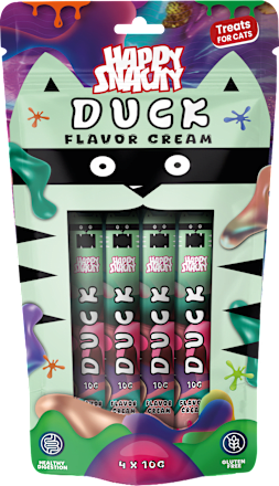 Kremowa przekąska dla kota, kaczka, 4 szt. HappySnacky