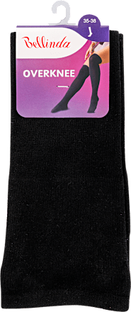 Női zokni, Overknee, fekete, 35-38 Bellinda