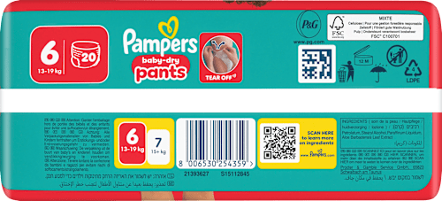 Baby Pants baby-dry Gr. 6 (13-19 kg) Pampers baby-dry