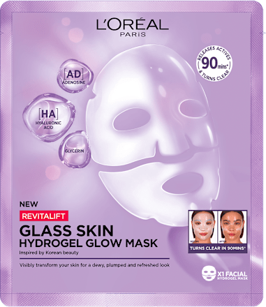Hydrogélová pleťová maska Revitalift Glass Skin  L'ORÉAL PARiS REVITALIFT