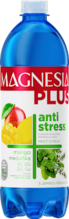 Funkčná ochutená minerálna voda antistress Proti stresu mango a medovka Magnesia
