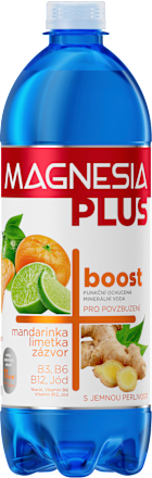 Funkčná ochutená minerálna voda boost Pre povzbudenie mandarínka limetka zázvor Magnesia