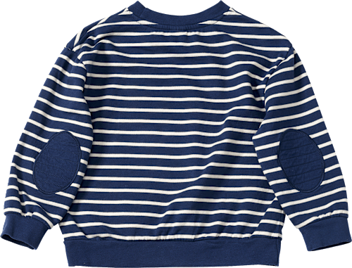Sweatshirt mit Feuerwehr-Applikation & Ringel-Muster, blau, Gr. 110 ALANA