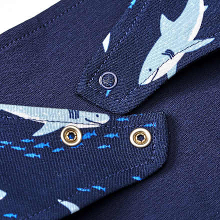 Halstuch Pro Climate mit Hai-Muster, blau ALANA