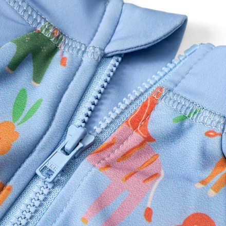 Badeoverall mit Safari-Muster, blau, Gr. 86/92 PUSBLU