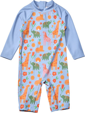 UV Badeoverall mit Safari-Muster, blau, Gr. 86/92 PUSBLU