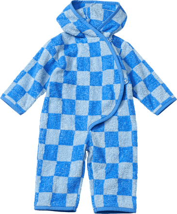 Badeoverall mit Karo-Muster, blau + weiß, Gr. 98/104 ALANA