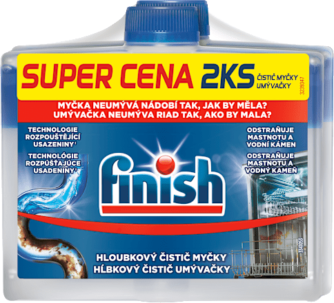 Čistič umývačky riadu, 2 x 250 ml Finish