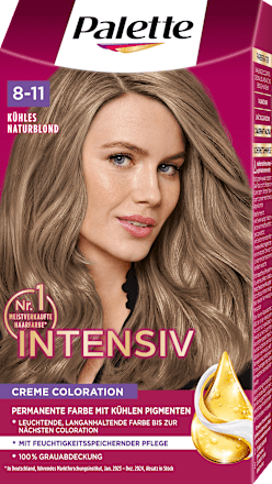 Haarfarbe 8-11 Kühles Naturblond Palette Intensive Color Creme