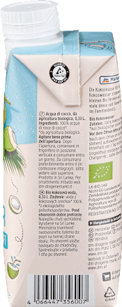Acqua di cocco BIO al naturale dmBio
