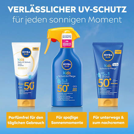 Sonnenmilch Kids sensitiv, daily uv Schutz, LSF 50+ NIVEA SUN