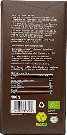 Schokolade, Zartbitter Plant-for-the-Planet