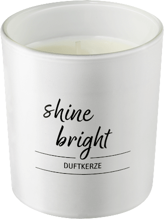 Duftkerze im Glas weiß "shine bright" Profissimo