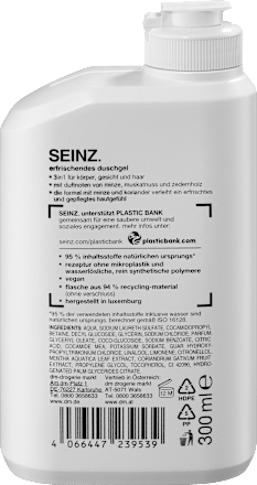 Frissítő tusfürdő 3in1, menta illattal SEINZ.