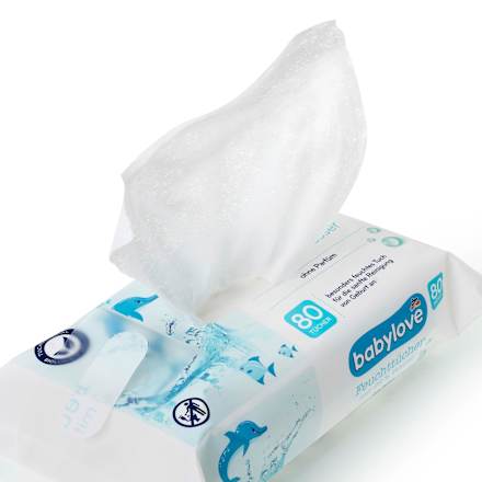 Feuchttücher mit 99 % Wasser babylove