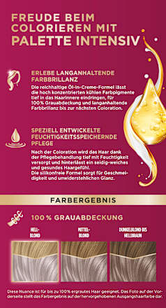 Haarfarbe 10-91/240 Pudriges Silberblond Palette Intensive Color Creme