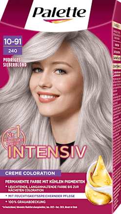 Haarfarbe 10-91/240 Pudriges Silberblond Palette Intensive Color Creme