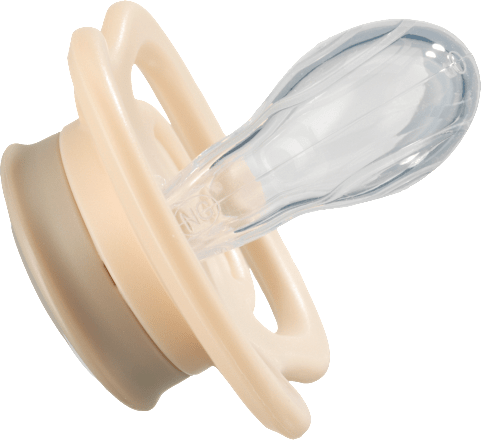 Schnuller Air Silikon symmetrisch, braun/grün, Gr.2, 5-18 Monate babylove