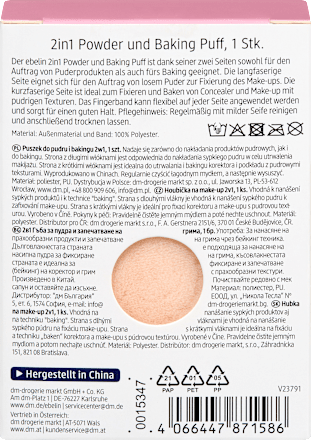 2 in 1 Powder & Baking Puff spužvica za puder i baking Make-up Experts ebelin