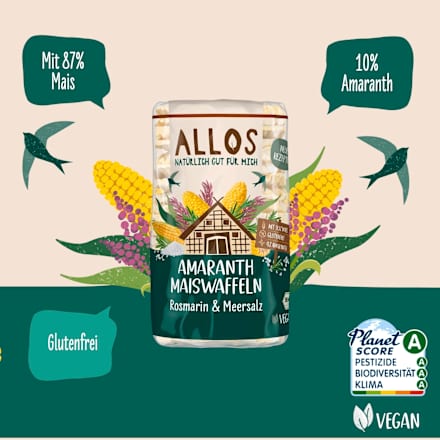 Amaranth Maiswaffeln Rosmarin & Meersalz ALLOS
