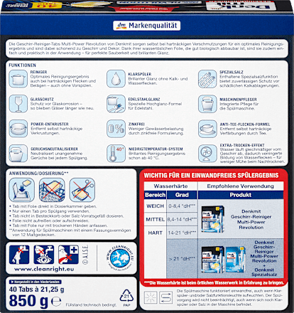 Spülmaschinen-Tabs Multi-Power Revolution Denkmit